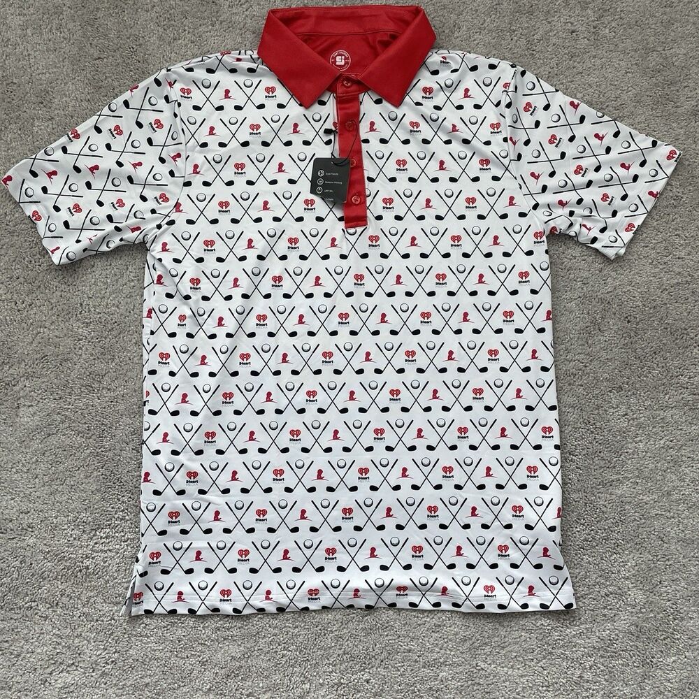 Coby Stevens Mens Golf Club Print Polo Shirt Size Medium Iheart Radio
